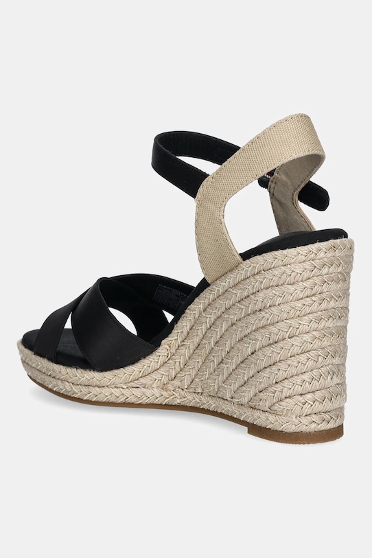 Сандалии SATIN HIGH WEDGE ESPADRILLE Tommy Hilfiger, черный — фото 3