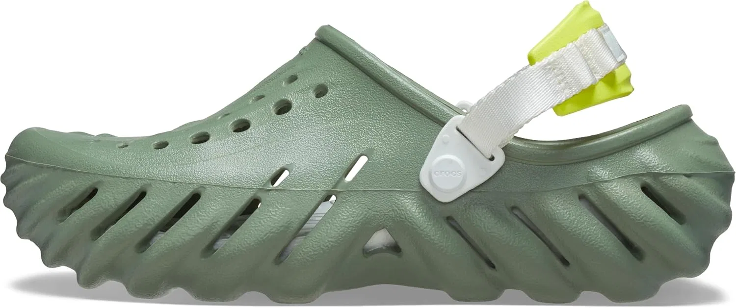 Кроксы Unisex Echo Clogs Wooden Shoes Crocs, Green (Moss) — фото 4