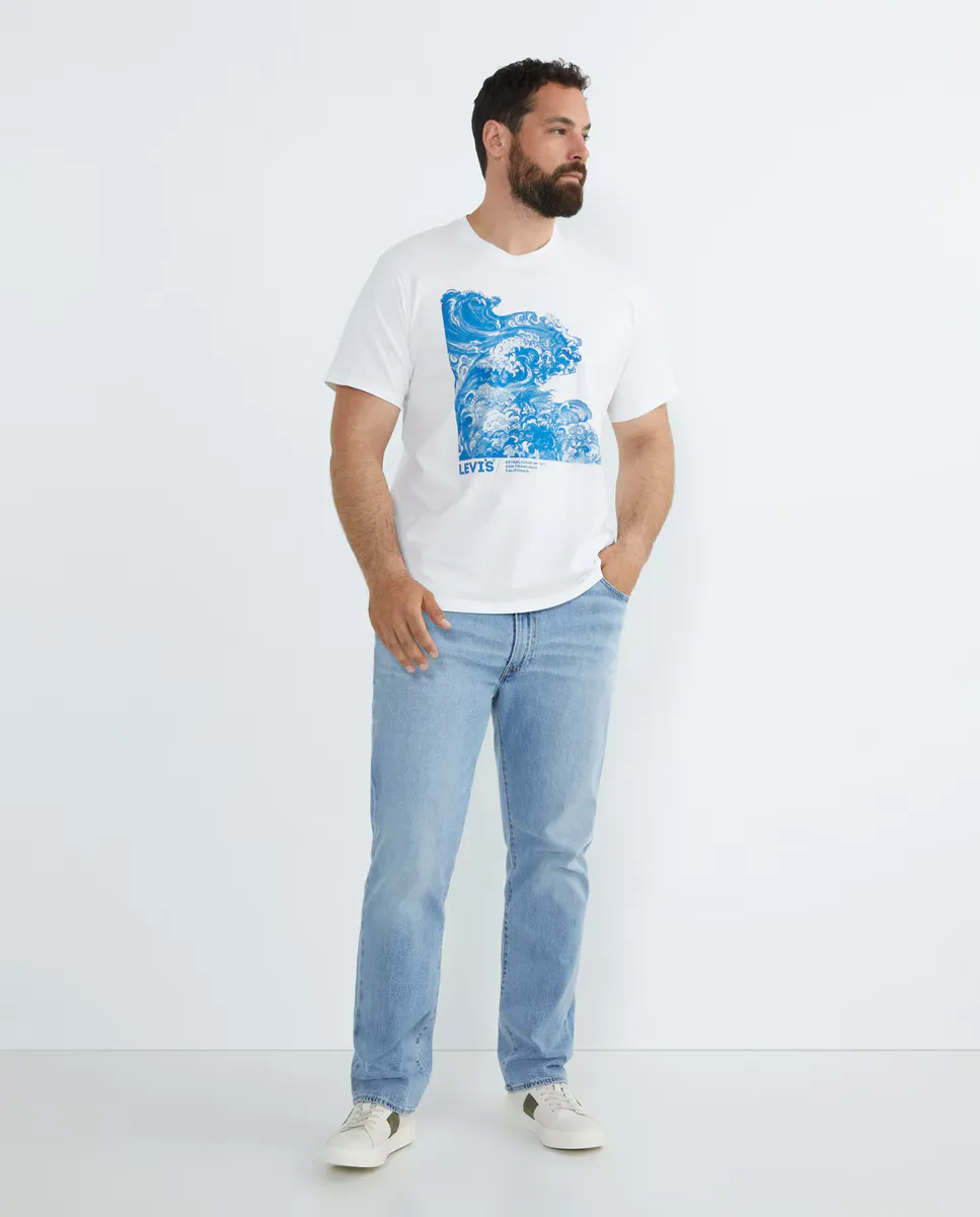 

Мужская футболка с короткими рукавами, большие размеры Levi's, белый