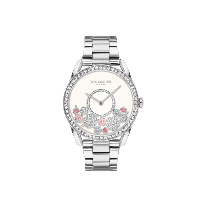 

COACH Часы PRESTON Wrist Watch Quartz Movement Stainless Steel Strap White Dial Women's Watch