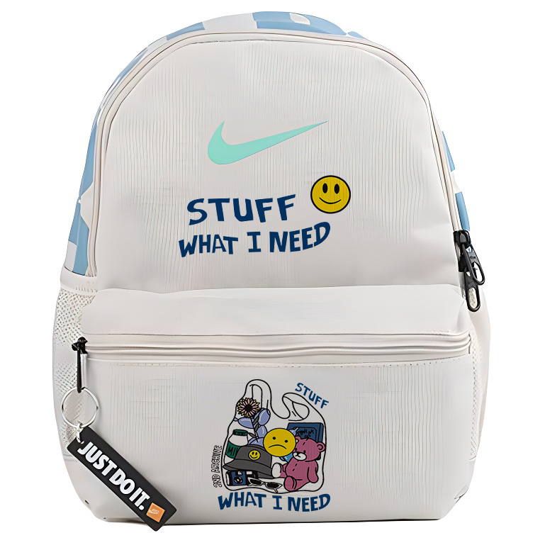 

Nike Тканевый рюкзак женский серо-белый, Smiley Face Shopping Bag Bear