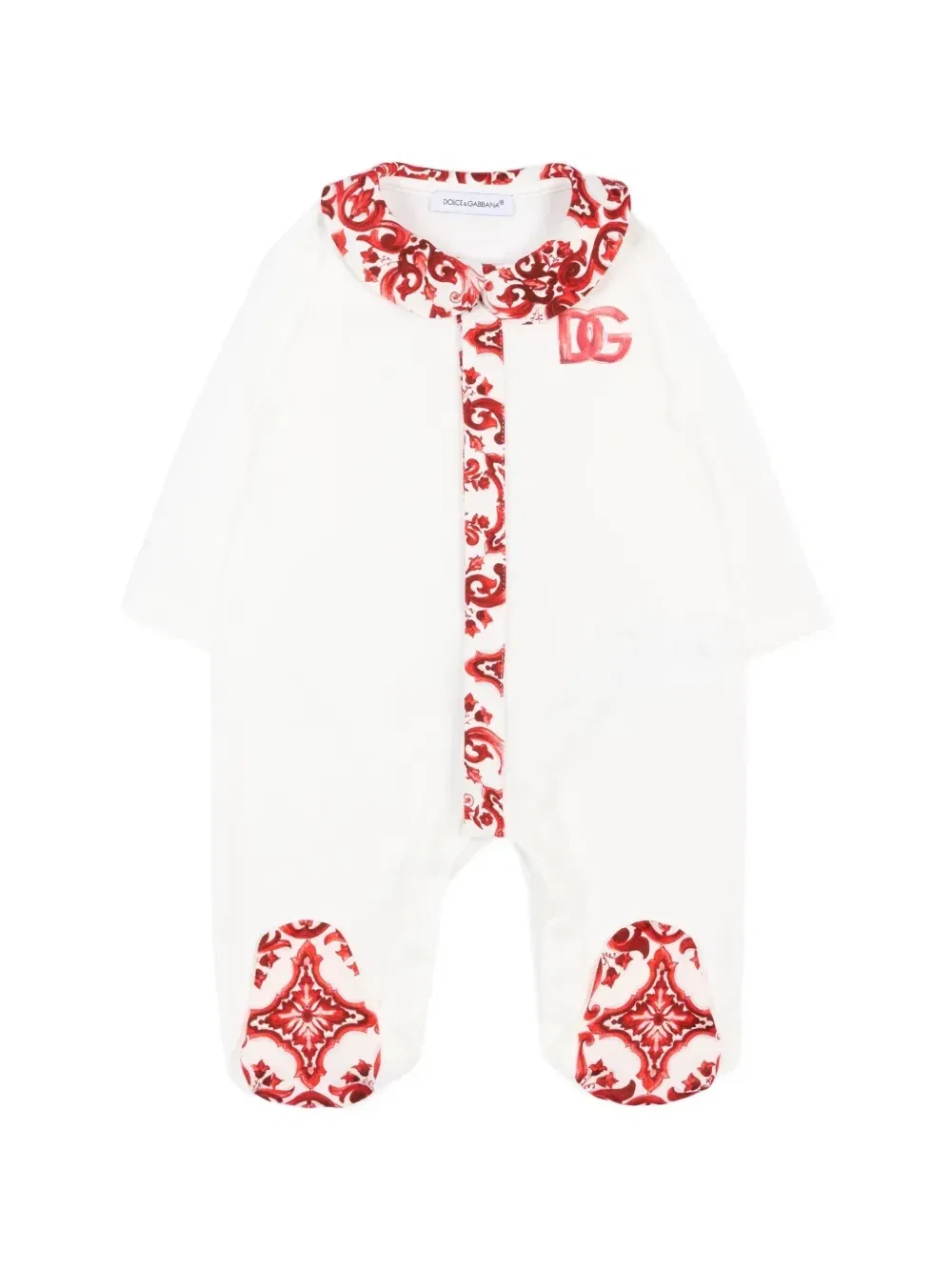 Набор из джерси с принтом "Майолика" Dolce & Gabbana Kids, белый — фото 2