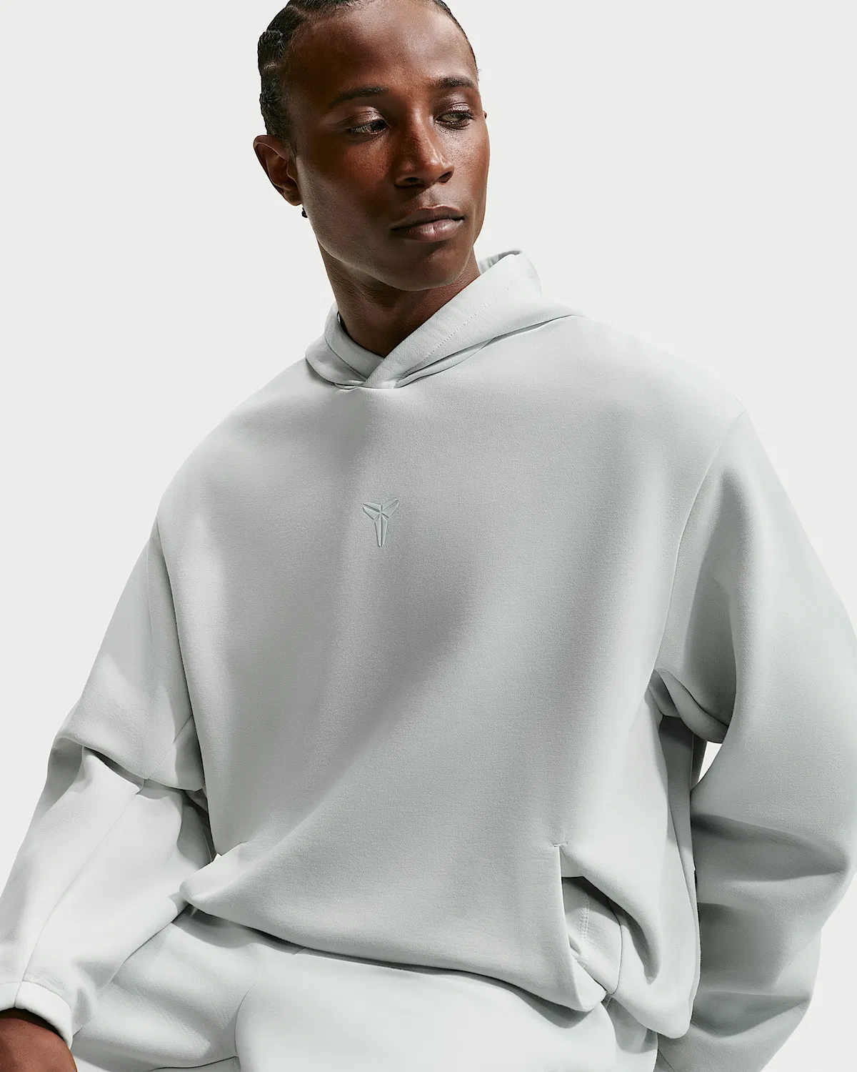 Мужская баскетбольная худи Nike Dri-FIT Kobe, Light Silver/Light Silver — фото 3