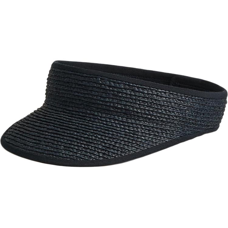 

HERMES Шляпа из рафии с палладиевым покрытием для защиты от солнца унисекс черная, Black