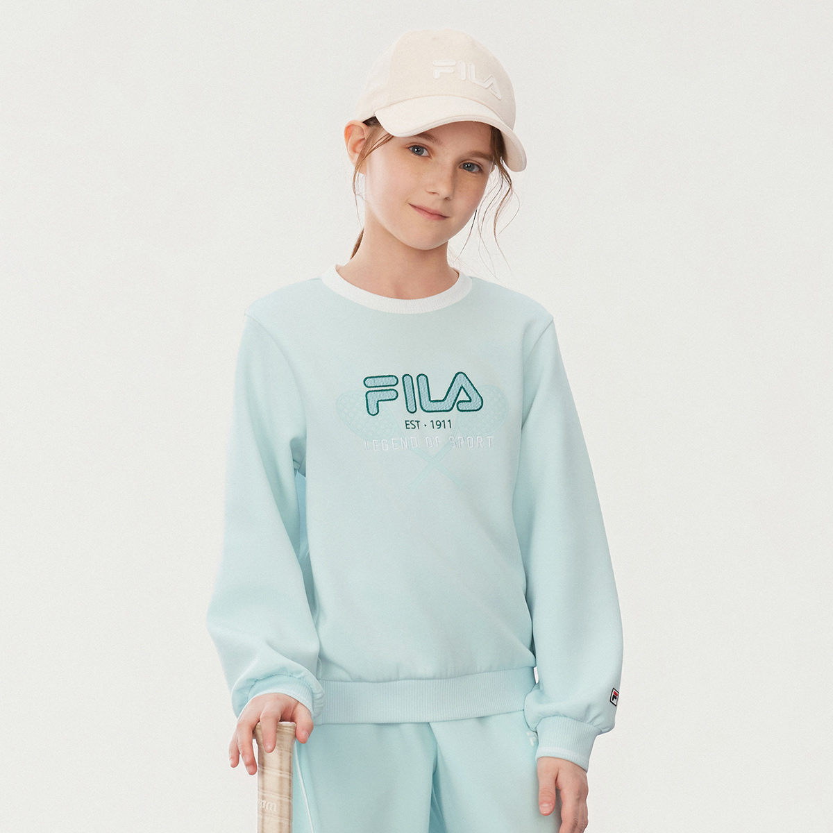 Детская толстовка FILA KIDS, зеленый — фото 2