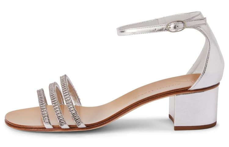 Сандалии Martha 40 мм с металлическим эффектом женские Giuseppe Zanotti, Silver