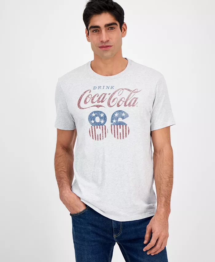 

Мужская футболка Coca-Cola 86 Regular-Fit с принтом Sun + Stone, серый