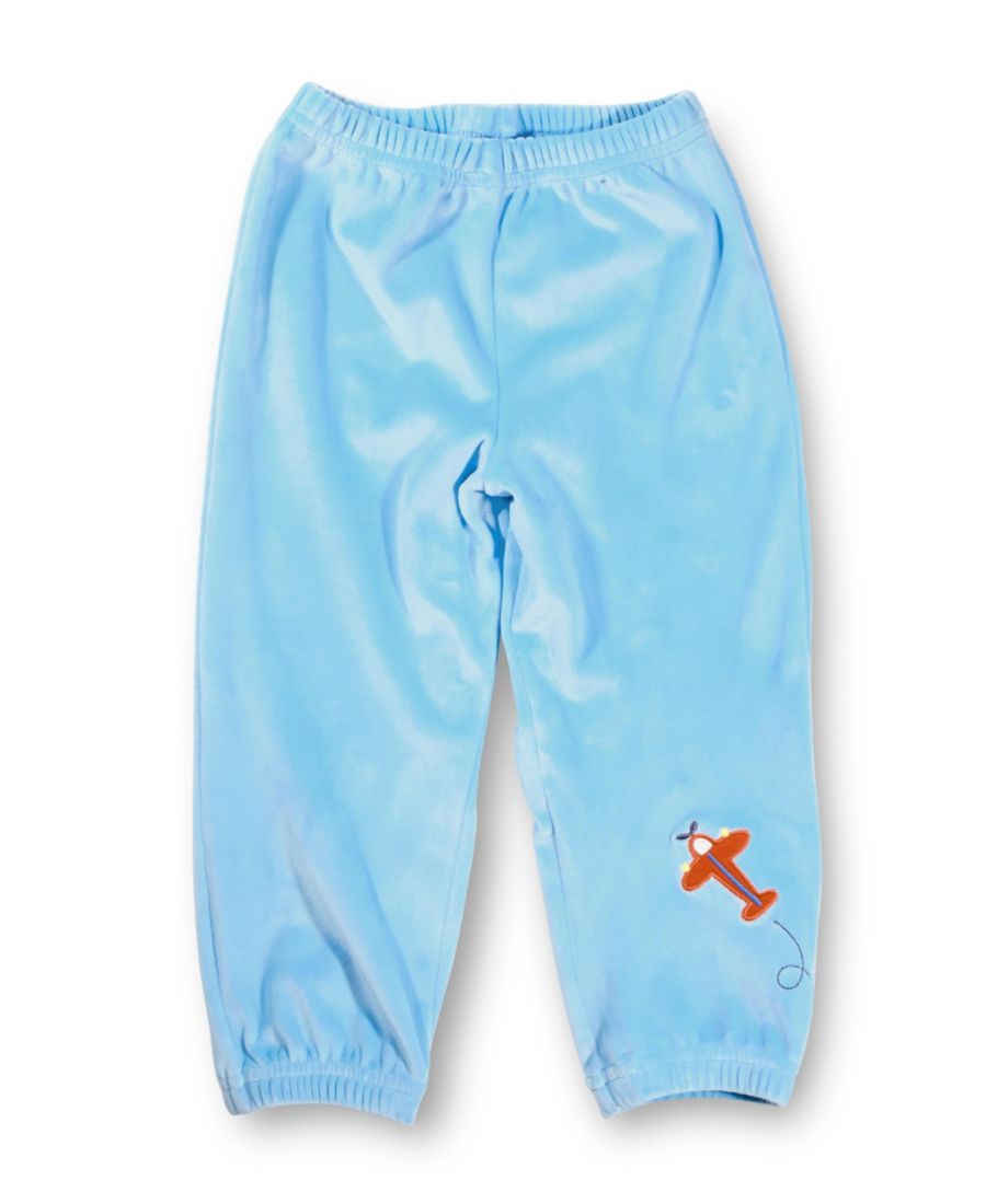 

Детские велюровые спортивные штаны для мальчиков с изображением самолета Florence Eiseman, Light blue