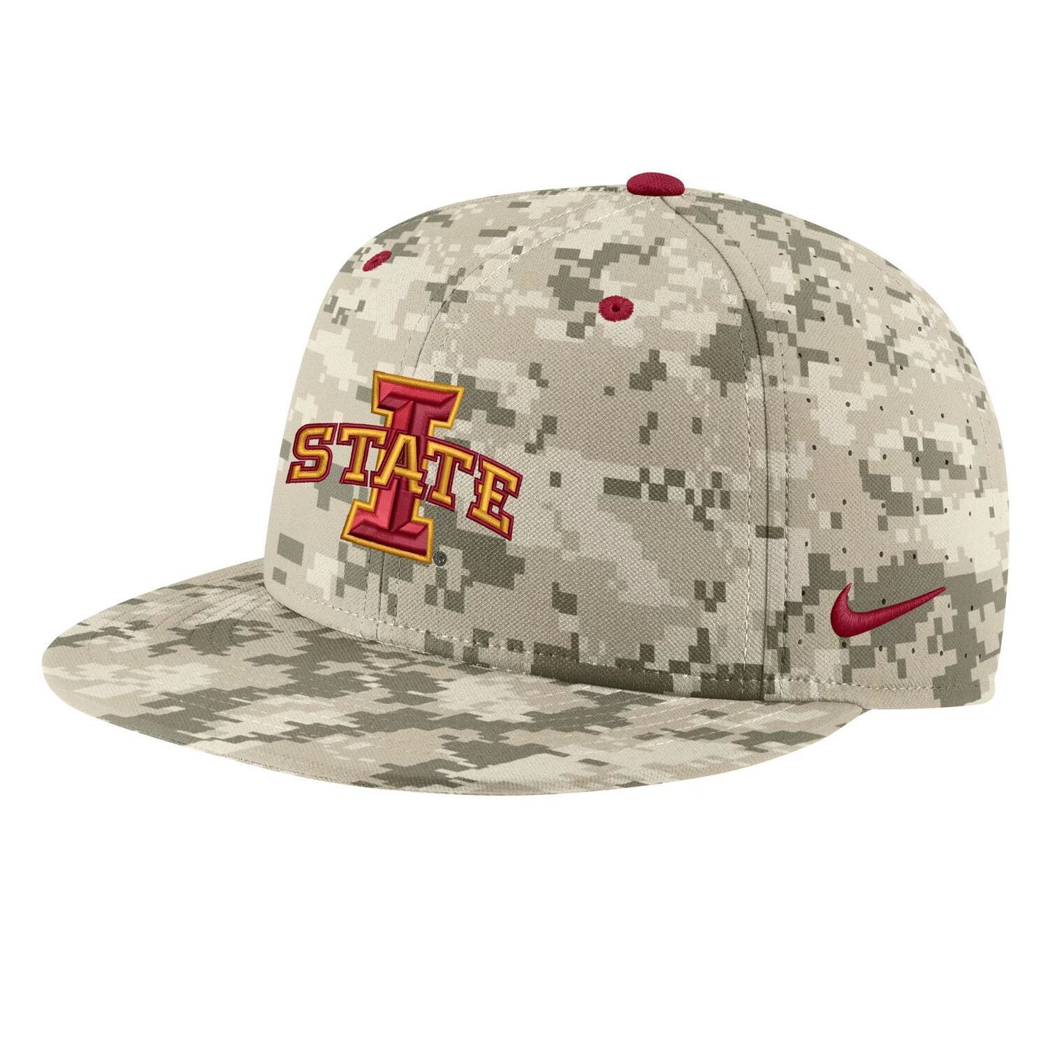 

Мужская приталенная кепка Nike Camo Iowa State Cyclones Aero True Baseball Performance