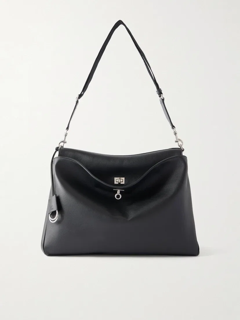 Кожаная сумка через плечо Rodeo BALENCIAGA, черный