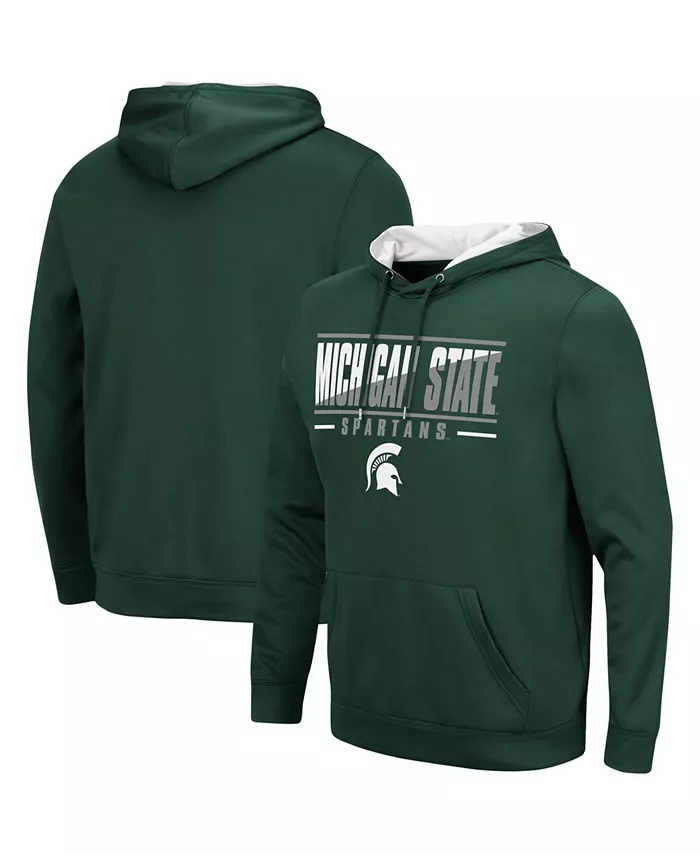 

Мужская толстовка с капюшоном Michigan State Spartans Slash Stack 2.0 Colosseum, зеленый