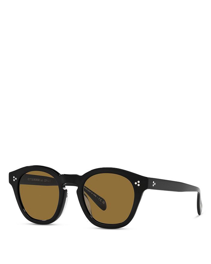 

Квадратные солнцезащитные очки, 48 мм Oliver Peoples, черный