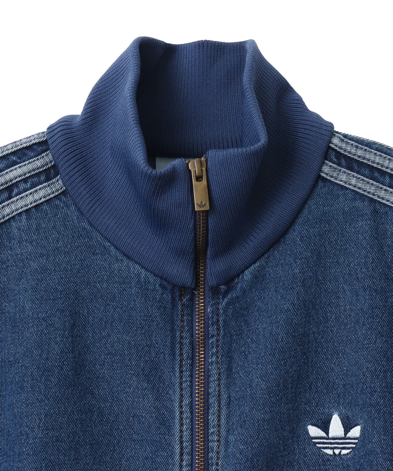 Трак топ adidas ADICOLOR DENIM FIREBIRD, деним, индиго — фото 2