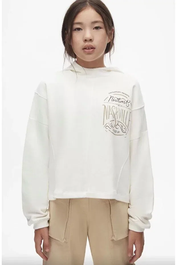 Детское худи для девочек с принтом Western Sweat Gkn0004 Generic Brands, Gray