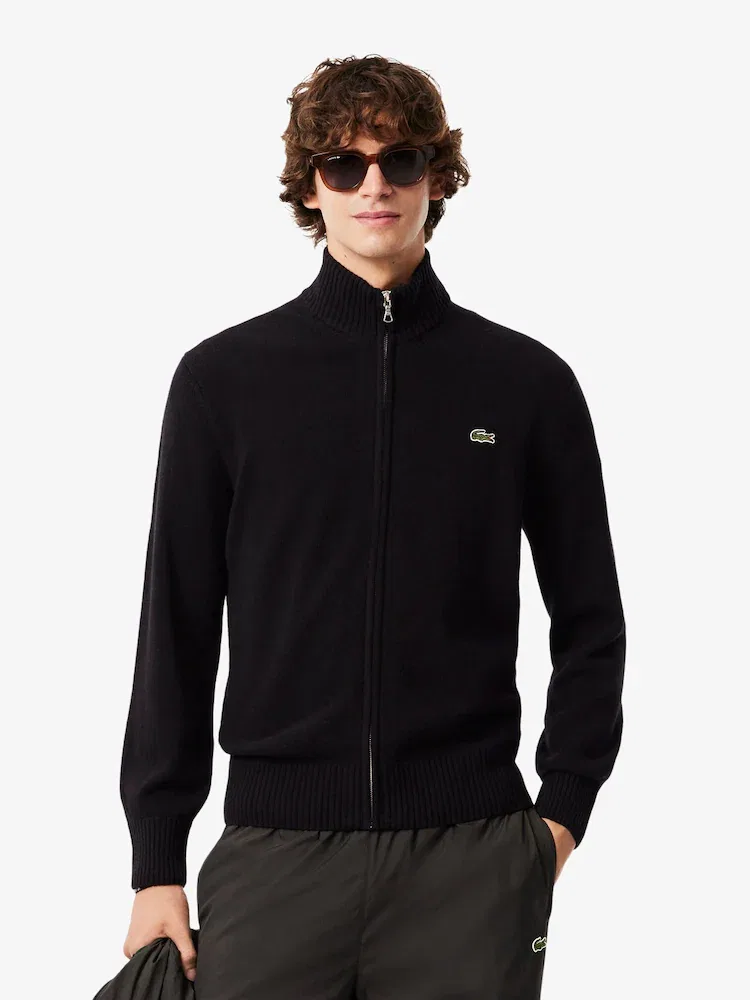 Кардиган шерстяной с полной застежкой-молнией AH5181 LACOSTE