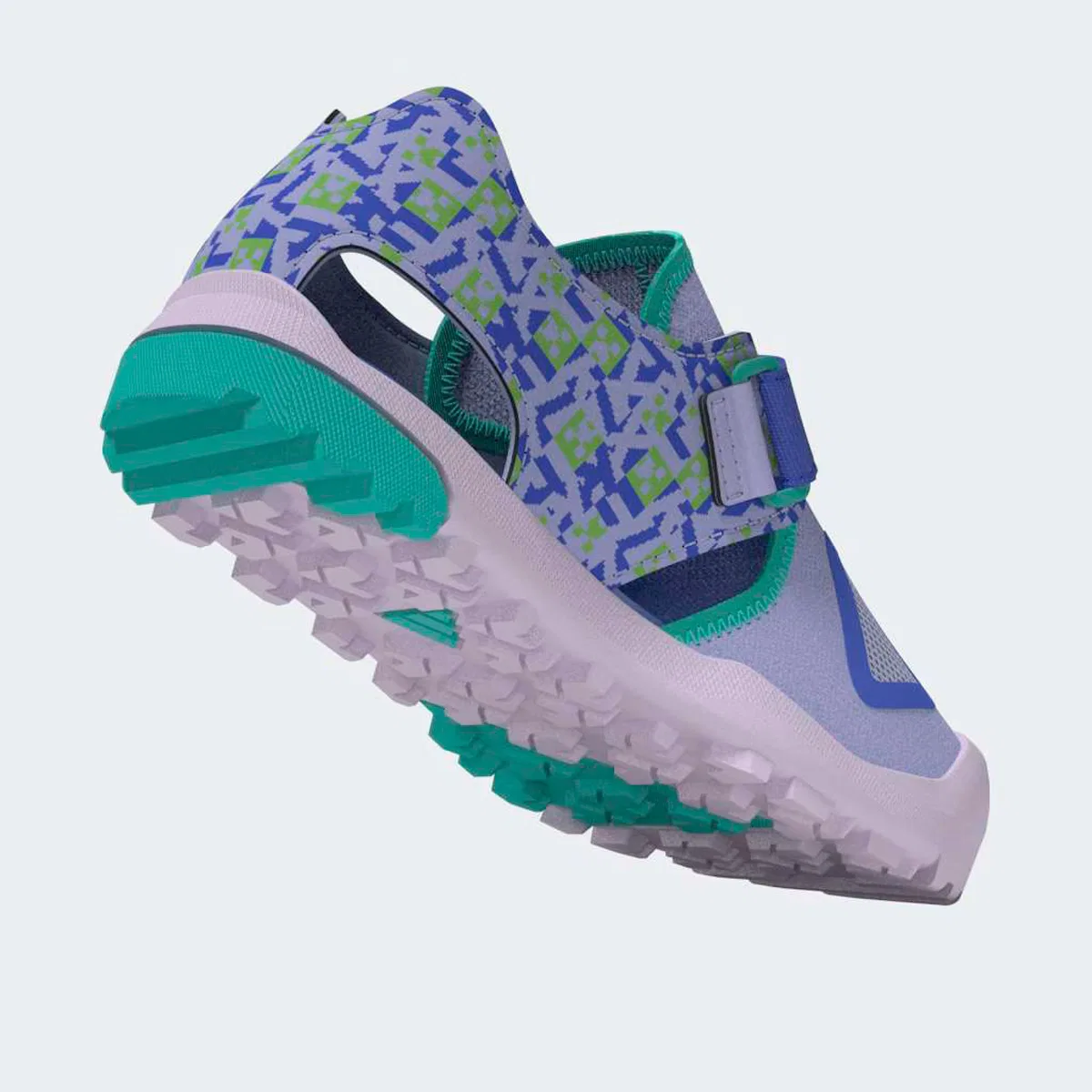 Детские сандалии с закрытым носком Adidas Terrex, Violet Tone / Semi Cobalt Blue / Mint Rush — фото 4
