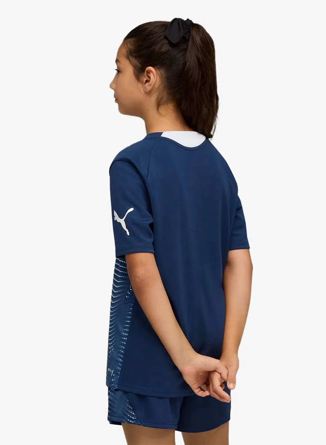 Футболка спортивная Youth Individual Final Jersey Puma, синяя — фото 2