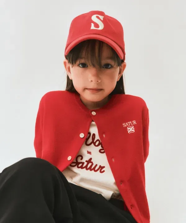 Кардиган базовый круговой вязаный, Sator Kids, красный — фото 4