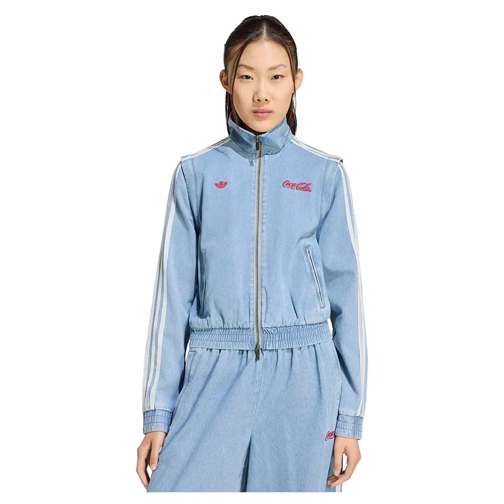 Толстовка джинсовая на молнии Firebird Reg Denim Adidas Originals, синий