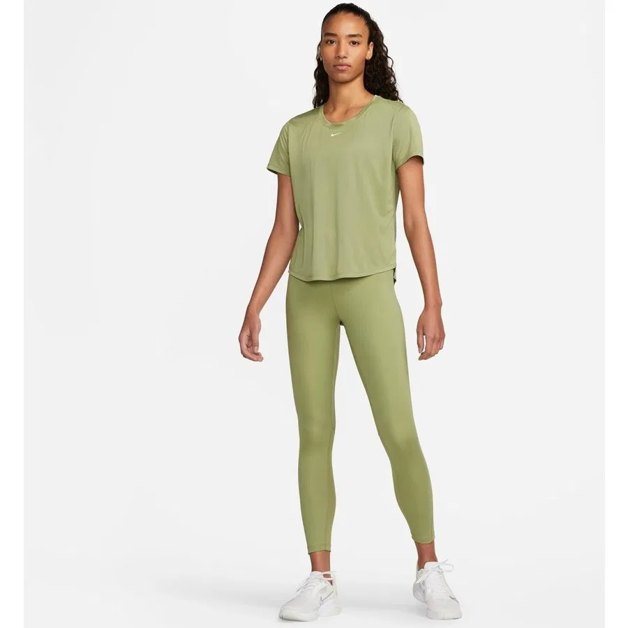 Женская футболка Nike Dri-FIT One с коротким рукавом, полиэстер, Зеленый