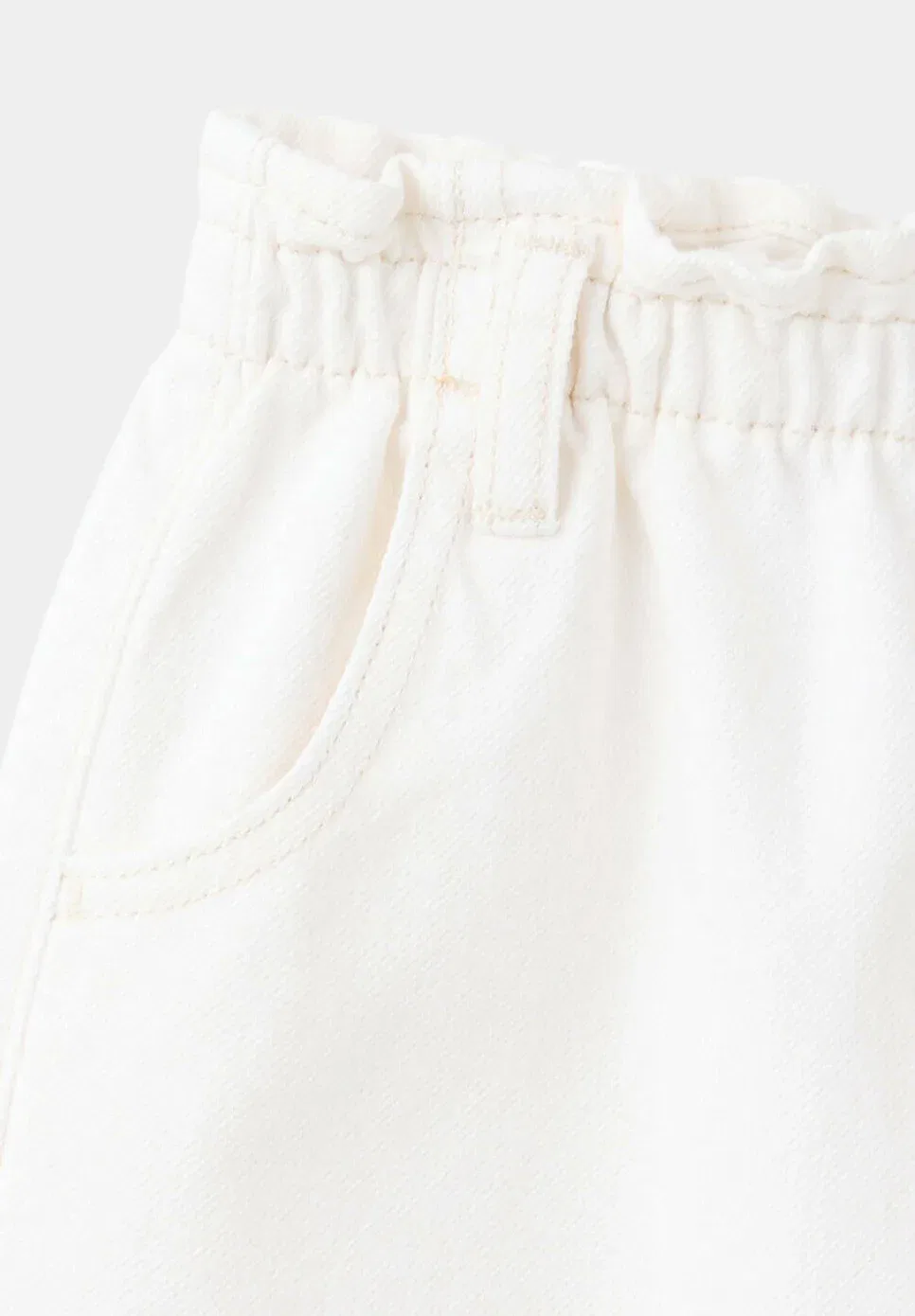 Детские джинсы свободного кроя Mango Kids, Off White — фото 4