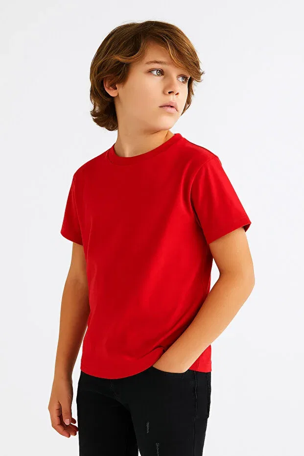 Детская футболка для девочек хлопковая Esila Kids, Red — фото 3