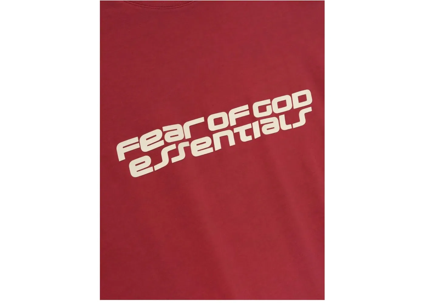 Мужская футболка с длинным рукавом Fear of God Essentials 90's Long Sleeve Tee, Crimson — фото 3