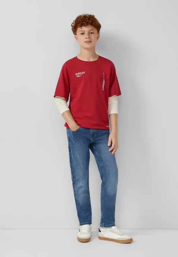 Лонгслив с принтом Long sleeved top S.Oliver, красный
