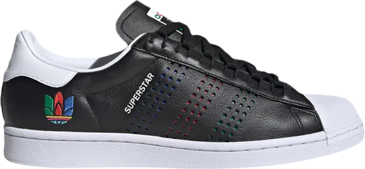

Кроссовки Adidas Superstar 'Colorful Trefoil - Core Black', черный