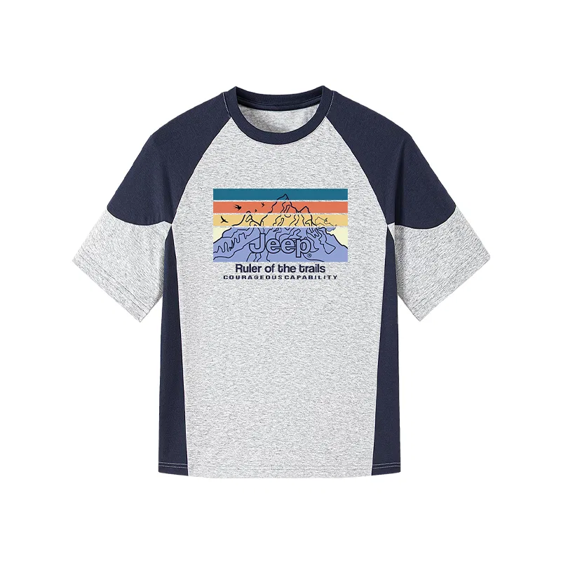 Детская футболка с принтом Jeep Kids, Heather Grey