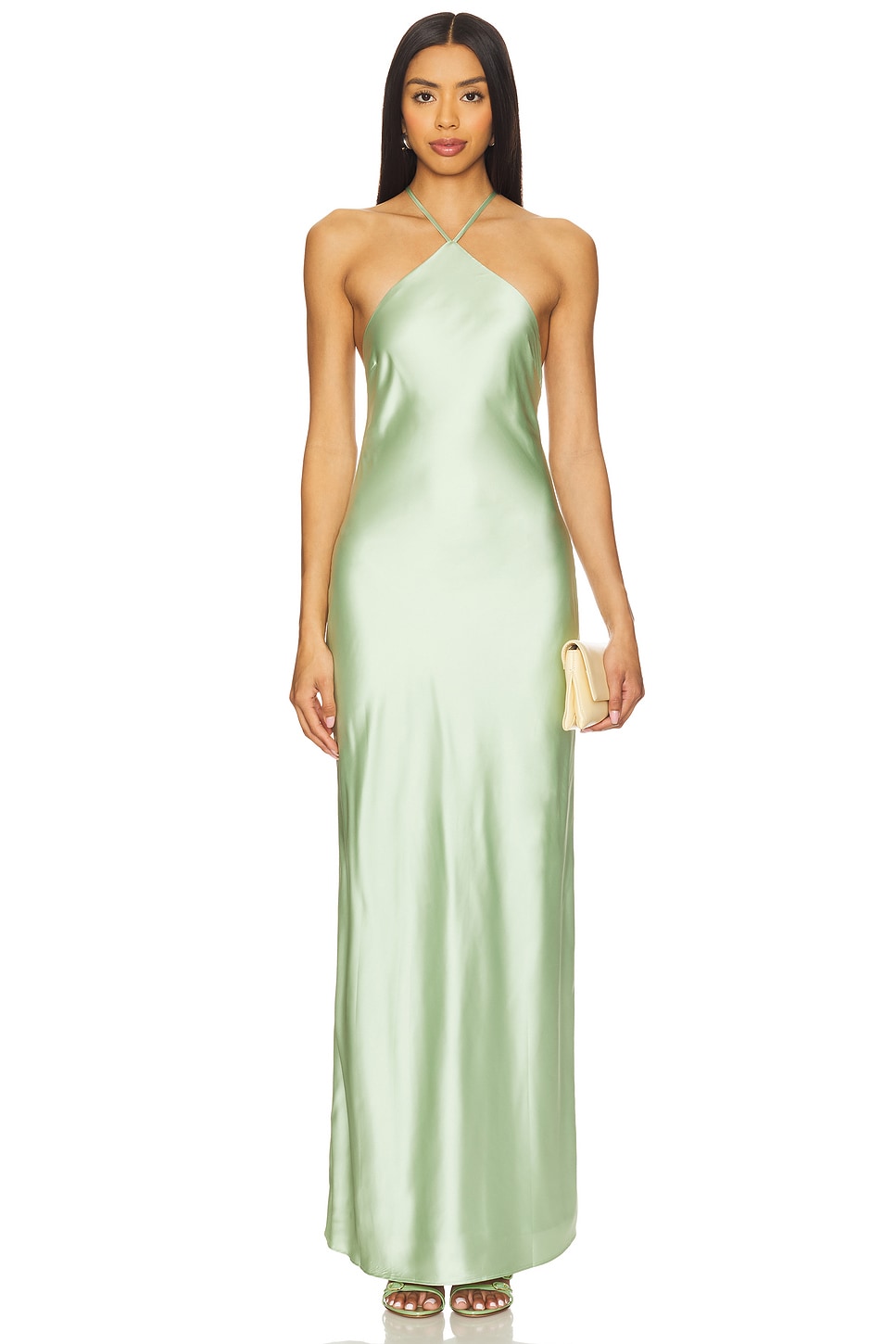 

X revolve kira макси-платье Line & Dot, pistachio green