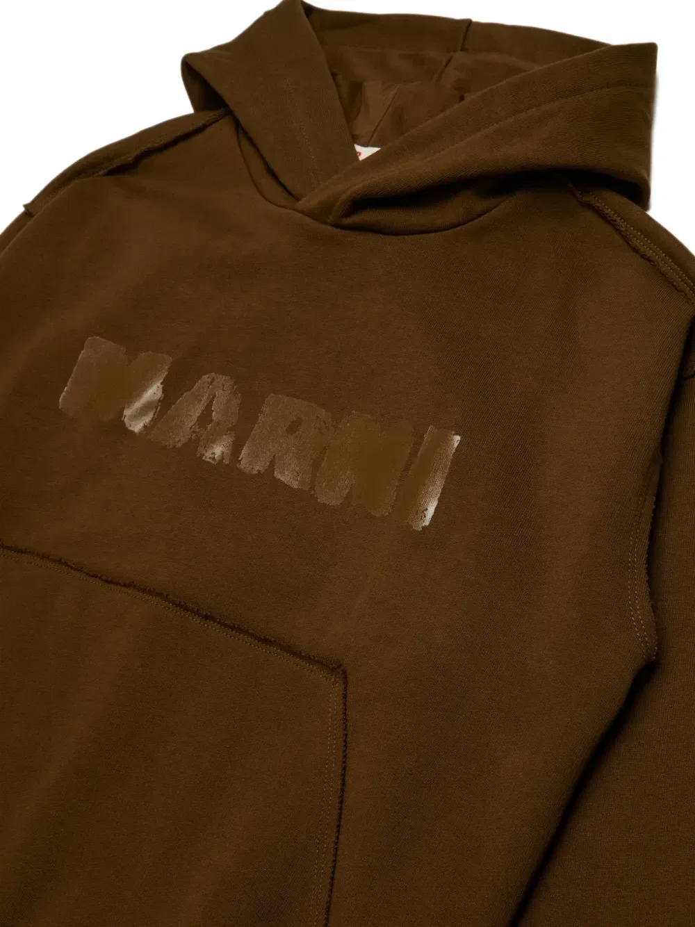 Худи с логотипом Marni Kids, коричневый — фото 3