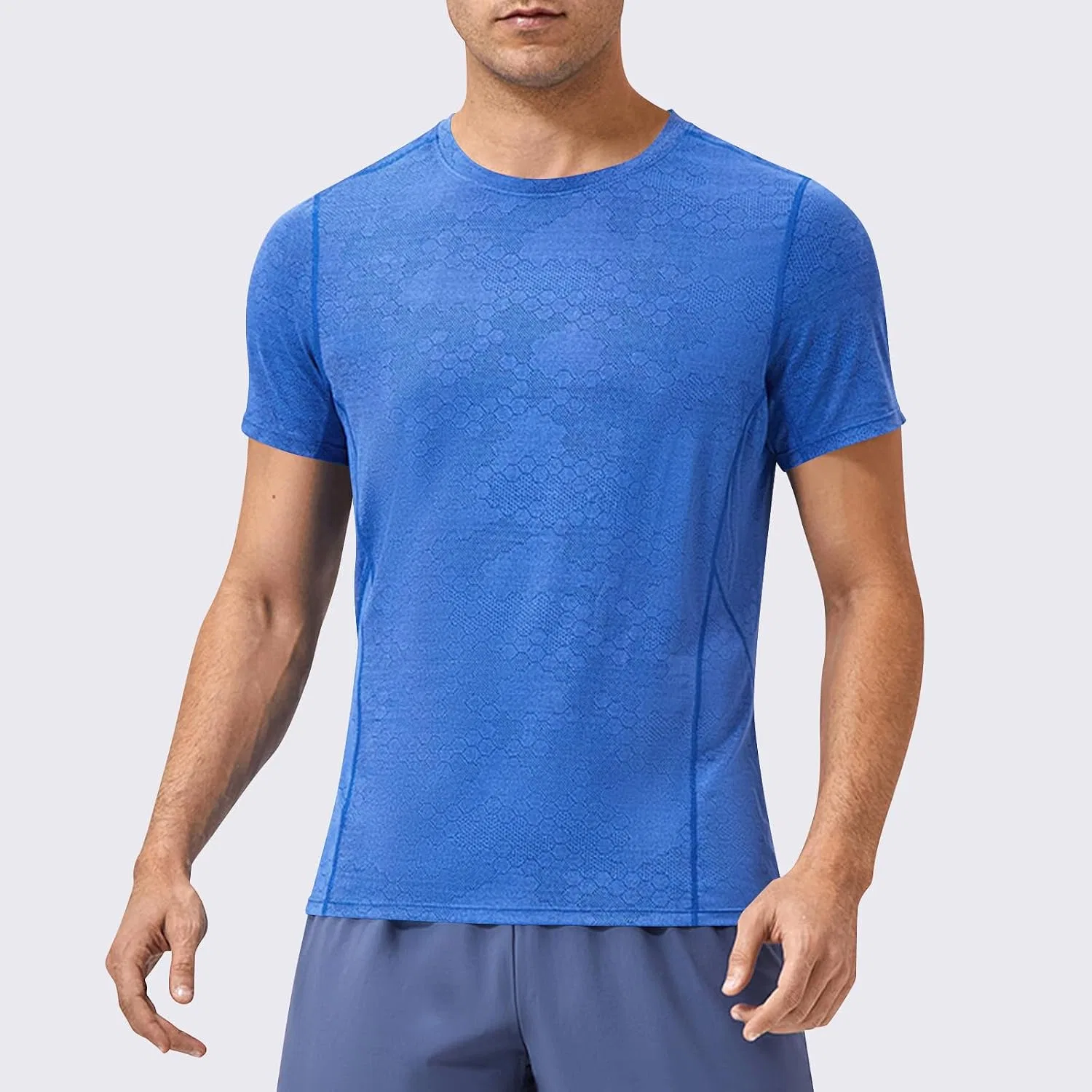 Мужская футболка с коротким рукавом для бега Mesh, Blue — фото 2