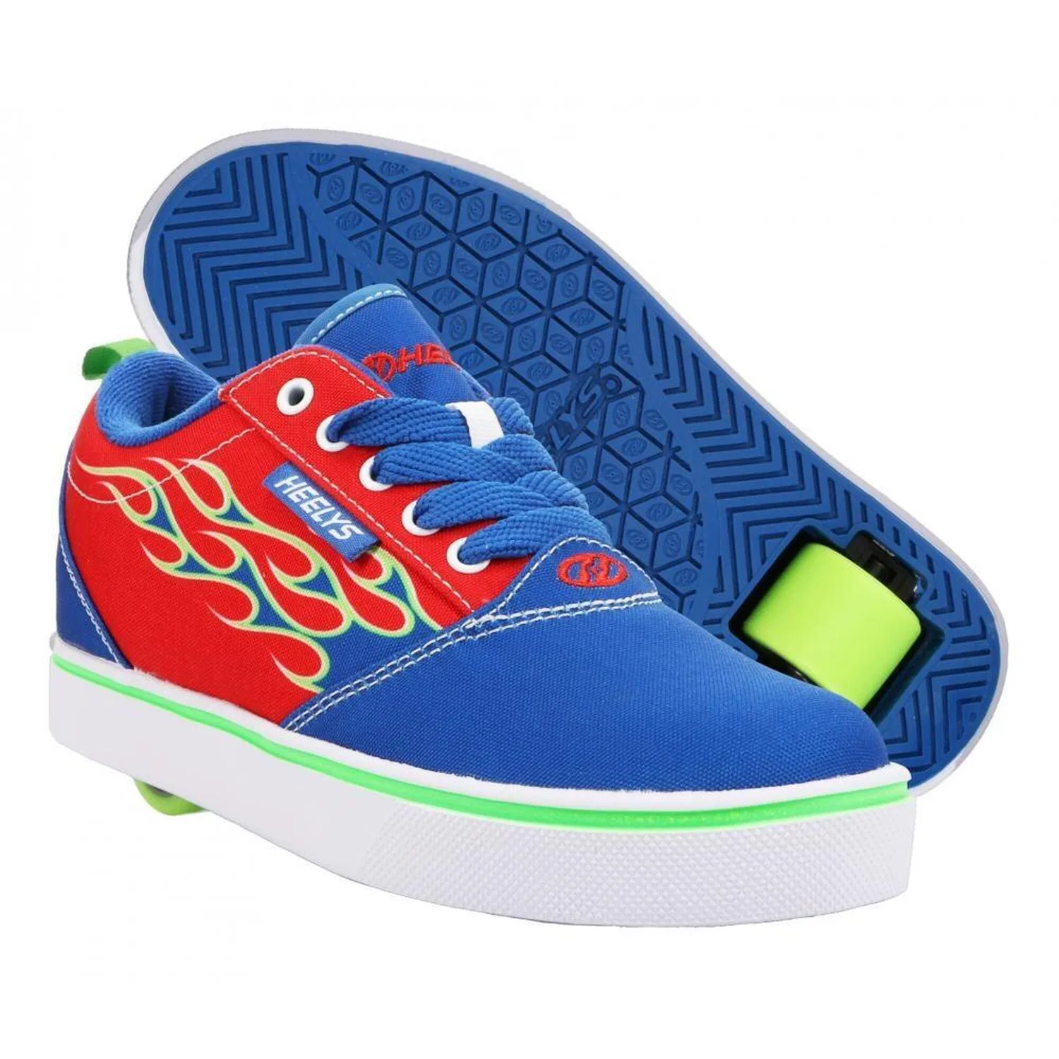 Детские кроссовки с роликами Heelys Pro, Красный Синий Зеленый