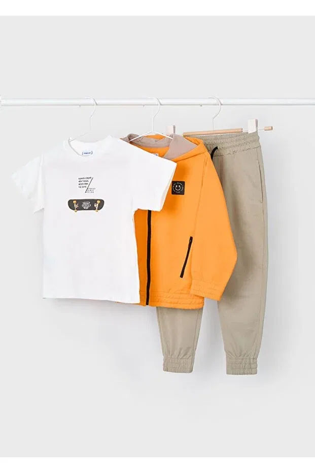 Детский спортивный комплект для мальчиков с капюшоном Sportswear Mayoral, Orange