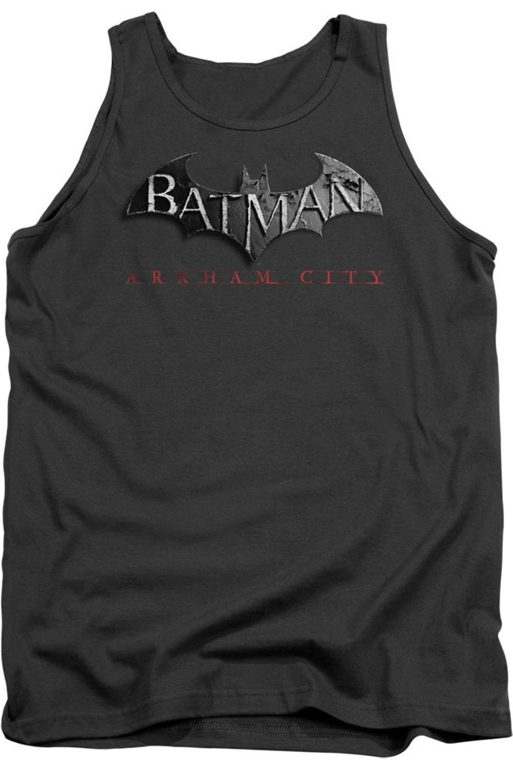

Майка для взрослых с логотипом Batman Arkham City Gildan, цвет charcoal