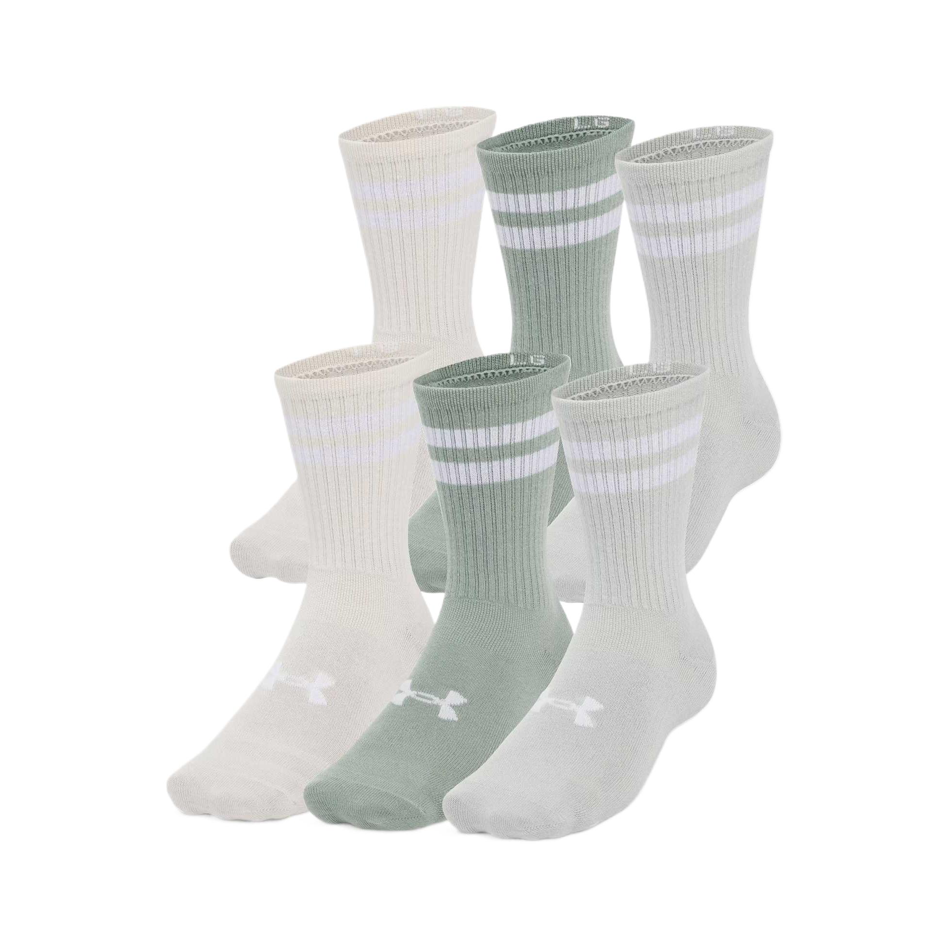 

Under Armour Основные носки до колена Unisex 6 Pack Aqua Green White