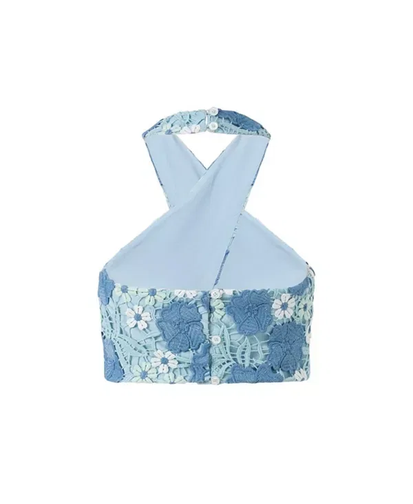 Детский топ для девочек с вышивкой Marlo Kids, Powder Blue — фото 4