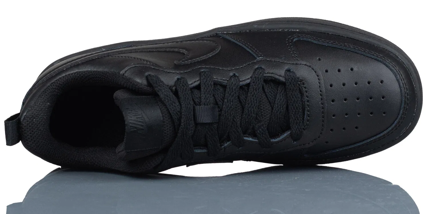 Детские кожаные кроссовки Nike Court Borough Low 2 (GS), Schwarz — фото 4