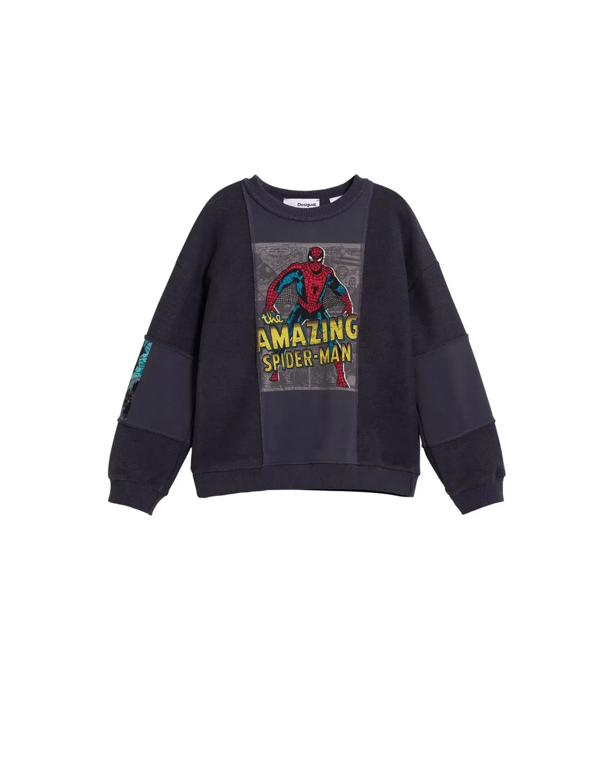 Детское худи для мальчиков с принтом Pach Spiderman Desigual, Темно-Синий
