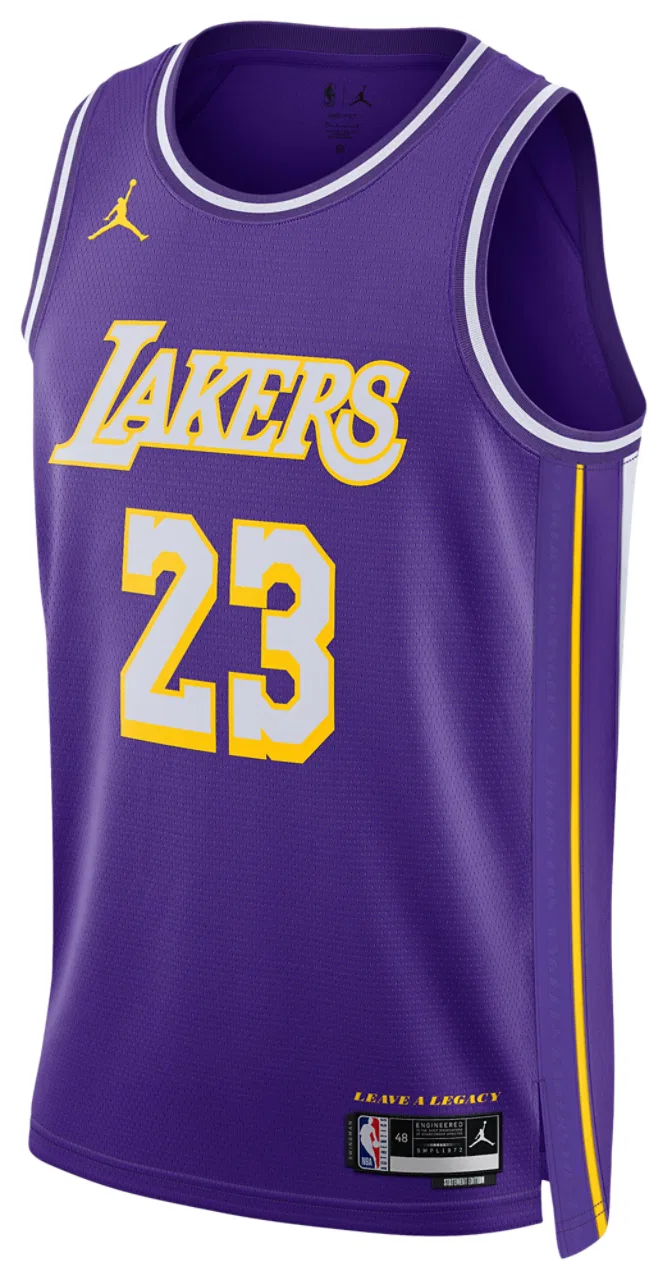 Мужская баскетбольная майка Lakers Dri-FIT STM 25 Swingman Nike, цвет Purple/Multi