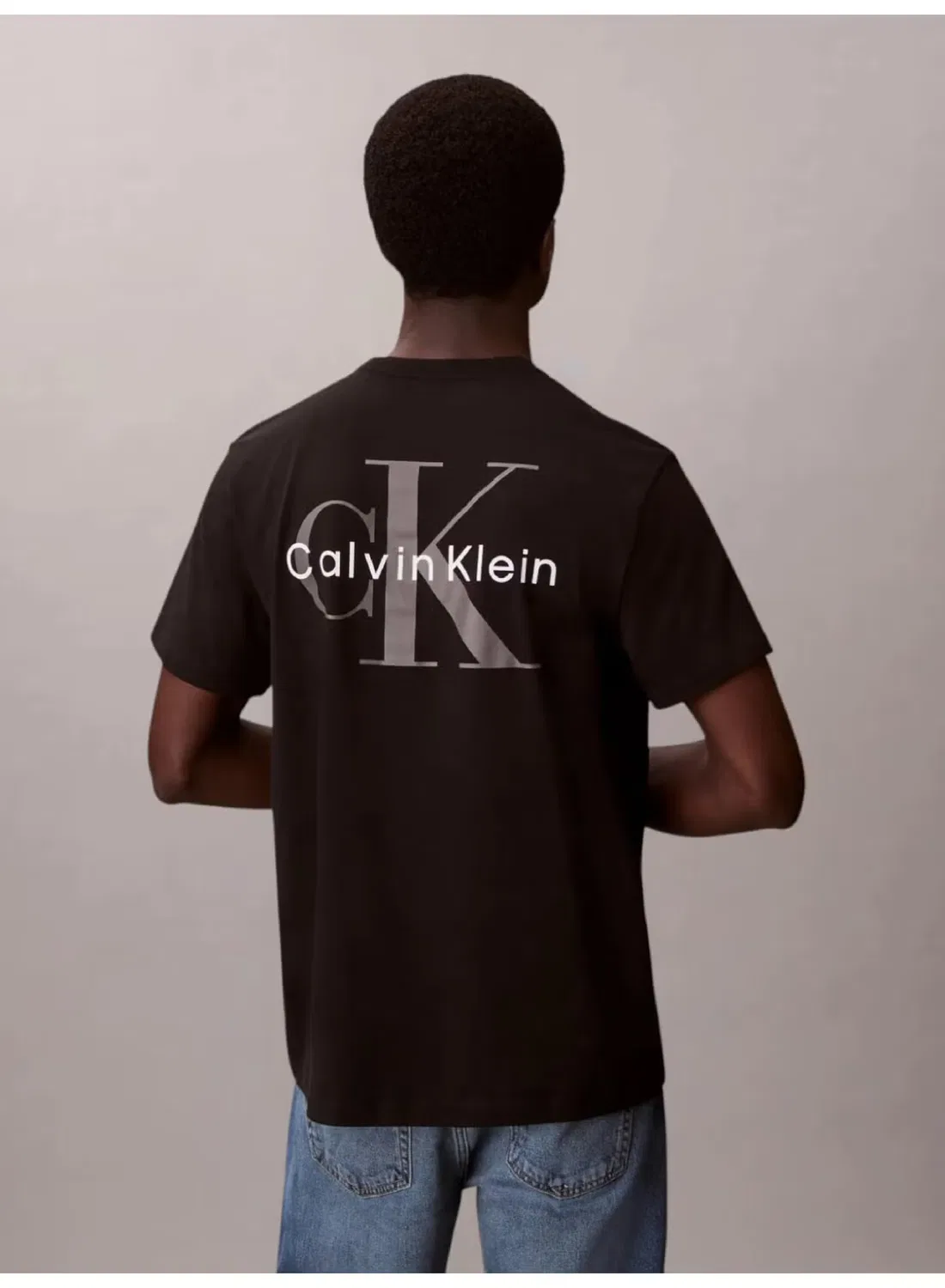 Футболка с принтом на спине Calvin Klein, черный — фото 3