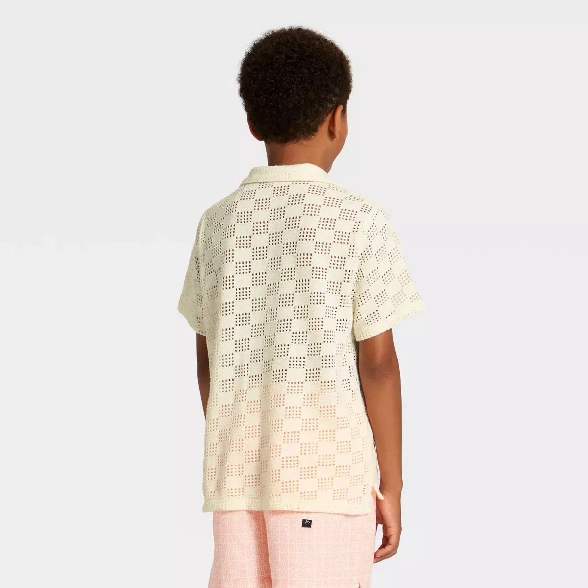 Детское кнопочное пляжное пальто с принтом BOYS SWIM/OUTERWEAR, Cream — фото 2