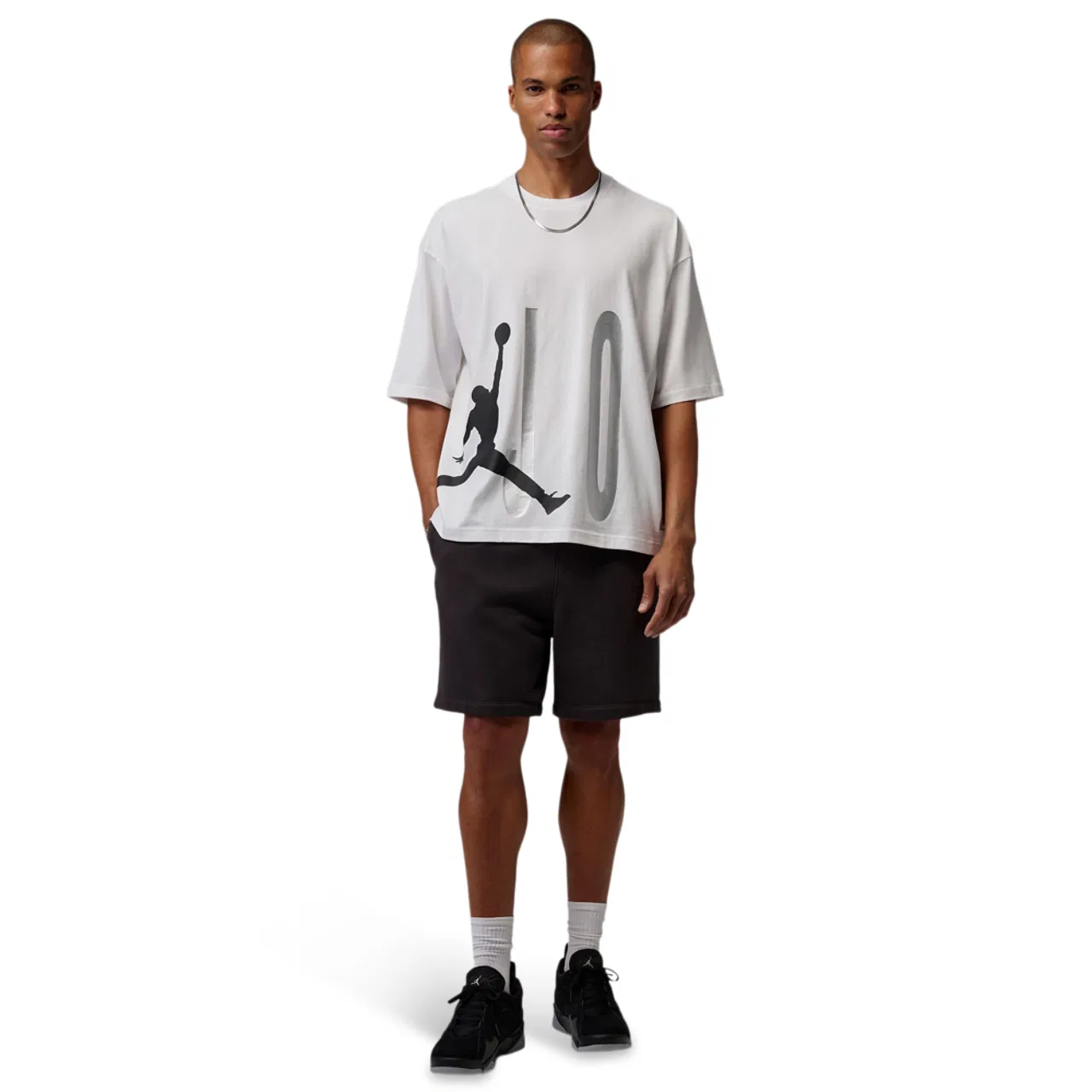 Футболка мужская Oversized Jordan, белый/черный — фото 4