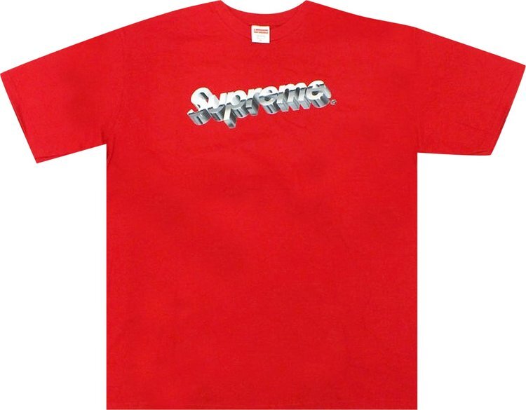 

Футболка Supreme Chrome Logo Tee 'Red', красный