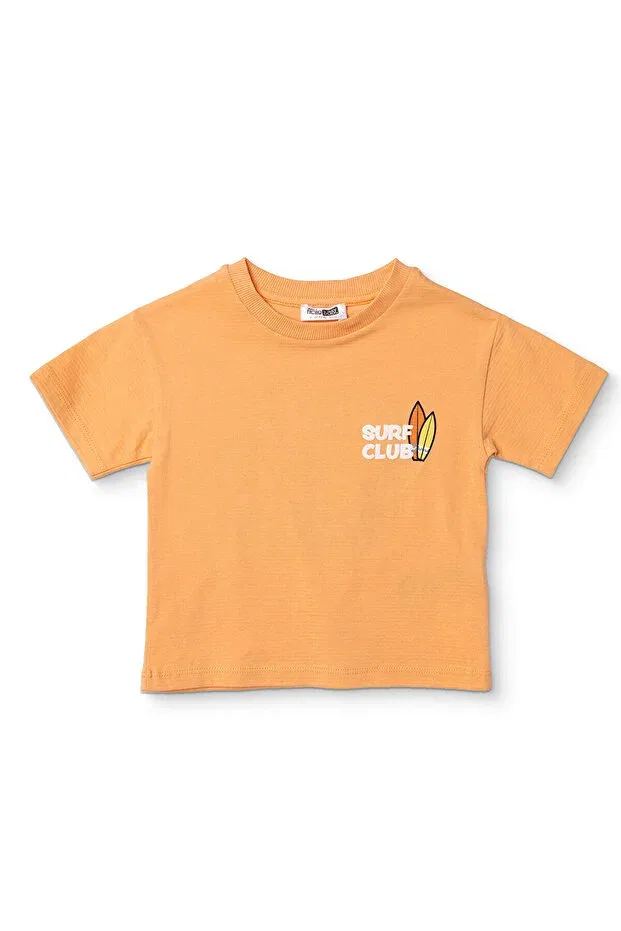 Детская футболка для мальчиков с принтом Palm Tree Printed Ebebek Hello Baby, Salmon
