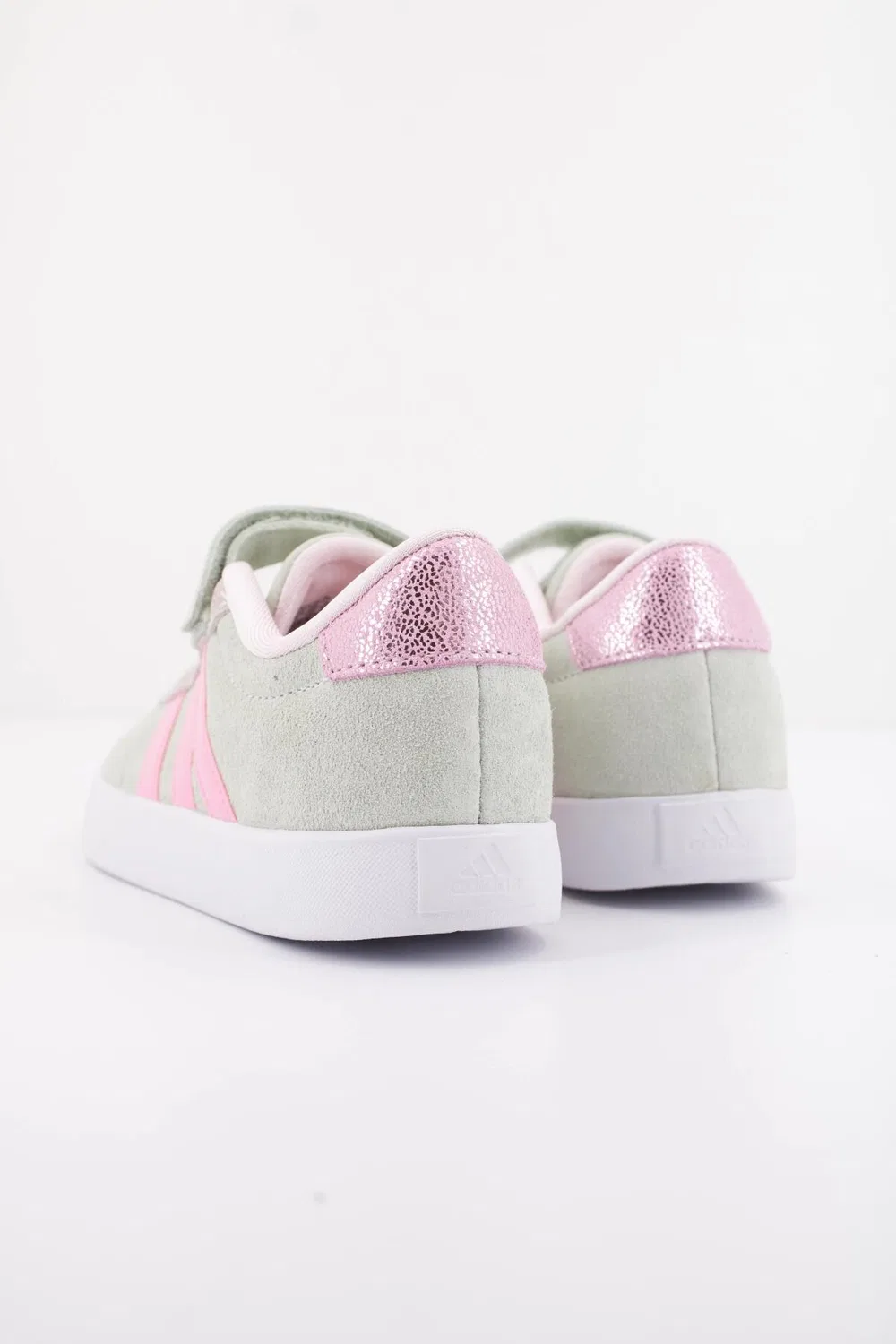 Детские кожаные кроссовки VL Court 3.0 EL C, Adidas, Grun Rosa Magentapink — фото 4