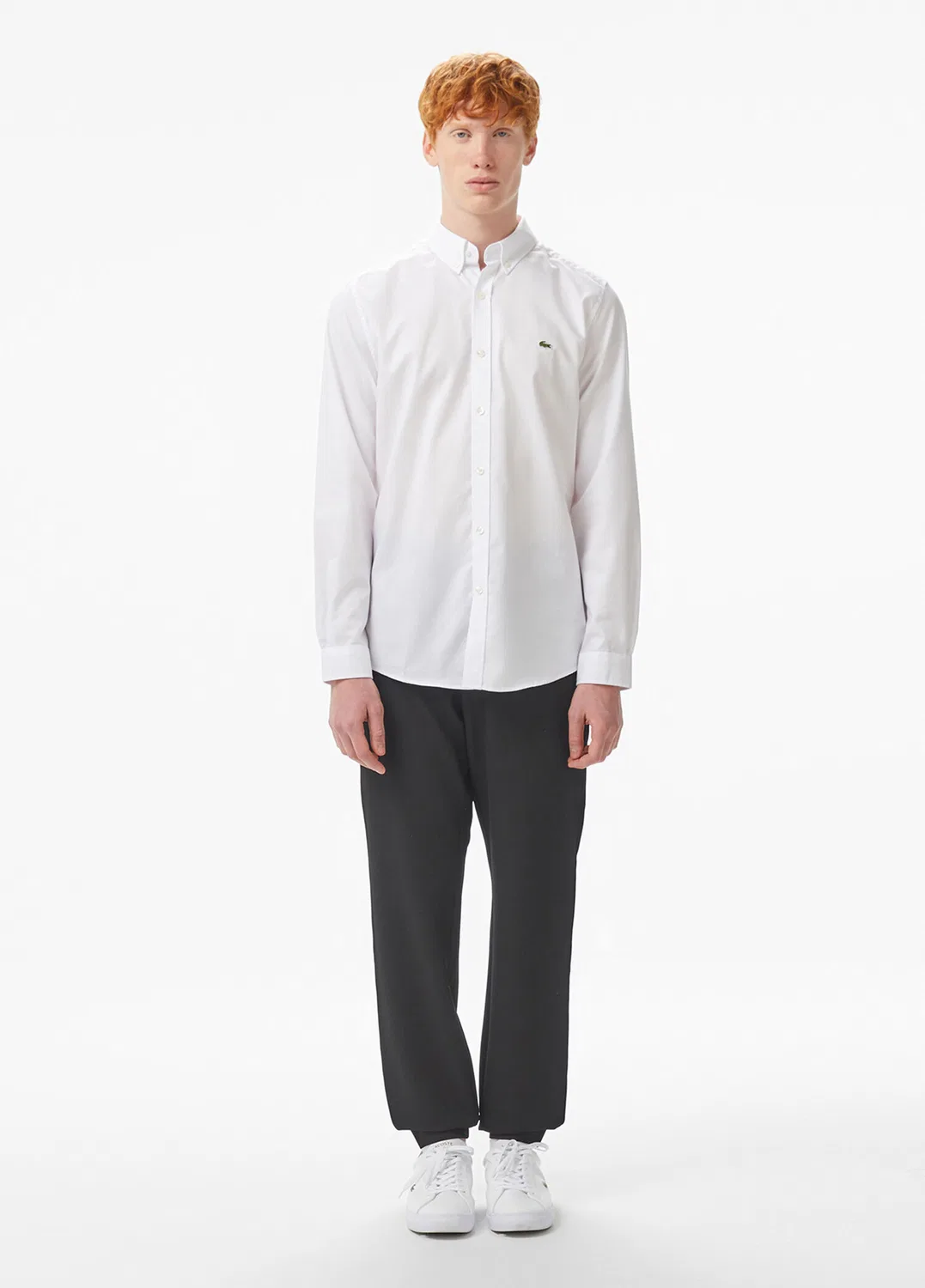 Брюки Tapered Fit Lacoste, black — фото 2
