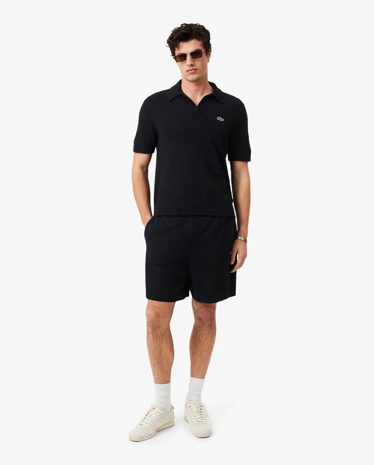Мужские шорты из футера Lacoste, Negro