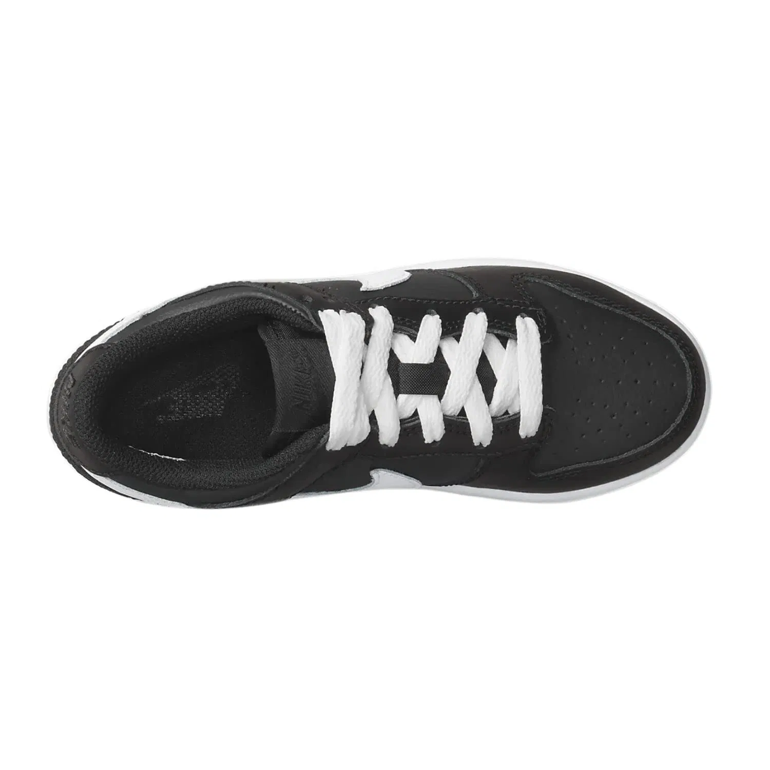 Детские кроссовки для мальчиков с принтом Dunk Low GS NIKE, Anthracite White Black — фото 3